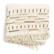 Unah Coral hand embroidered organic cotton artisan throw – One Affirmation