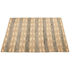 Uneven Arrows handwoven wool jute rug 5x8 in earthy hues – One Affirmation