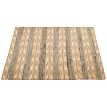 Uneven Arrows handwoven wool jute rug 5x8 in earthy hues – One Affirmation