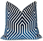 Ready to Ship, 20x20, Vanderbilt Velvet Pillow Cover in Navy Blue, Schumacher Textiles