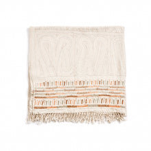 Unah Coral hand embroidered organic cotton artisan throw – One Affirmation