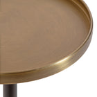 Tira Round Metal and Wood Side Table