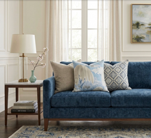 Ready to Ship, 20x20 Willow Tree Floral Pillow Cover in Spa Blue