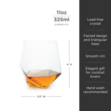 Seneca Faceted Crystal Tumblers – Set of 2