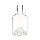 24 oz lead-free crystal decanter with stopper on bar cart