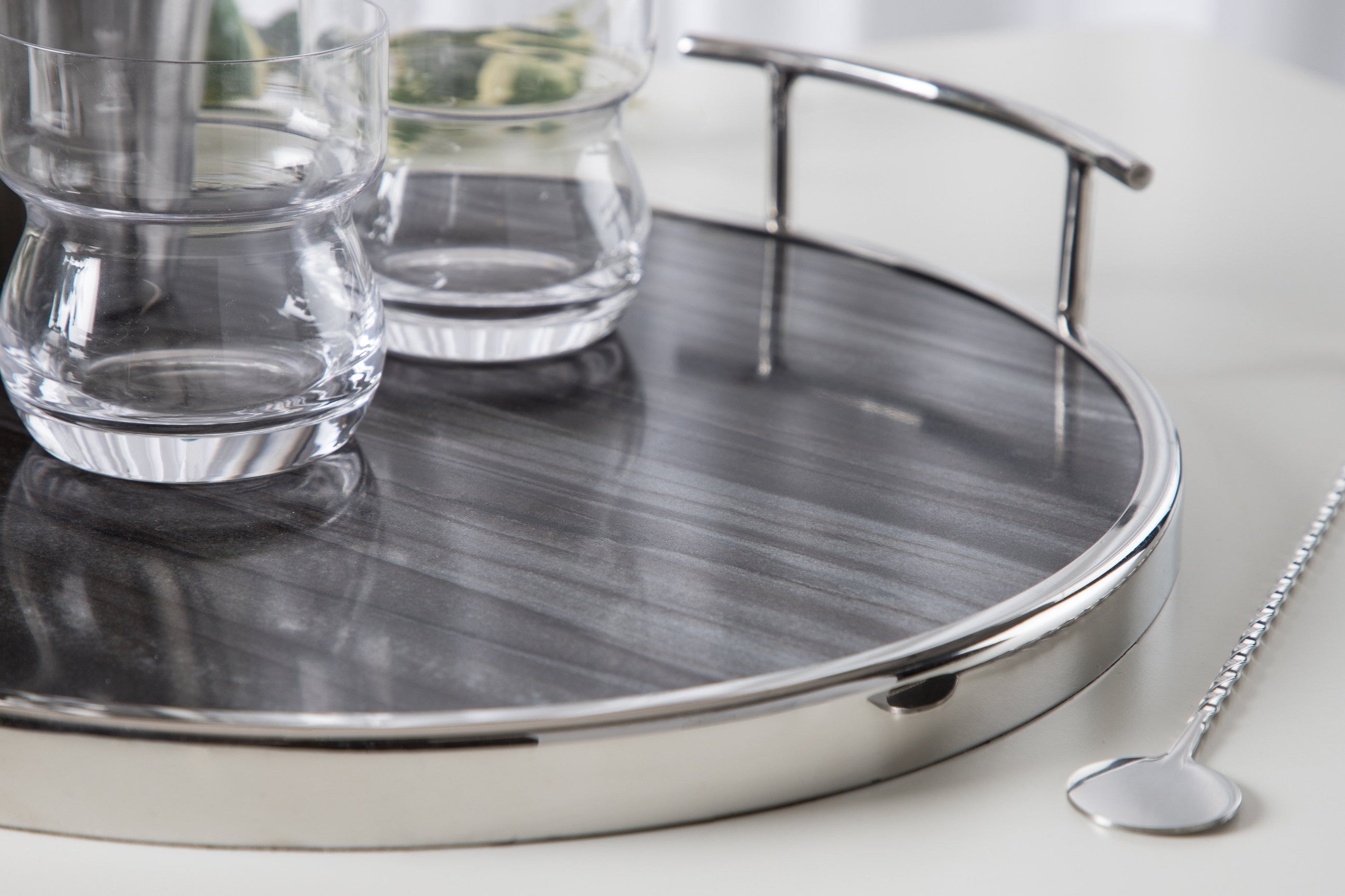 Marbury Round Metal Tray