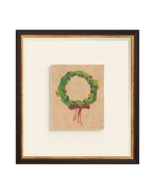 Wreath IV watercolor holiday wreath art print, view 5