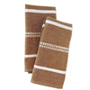Set of two Zenach handwoven Ethiopian cotton napkins folded on table