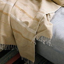 Eco-friendly handmade throw blanket with twisted fringe