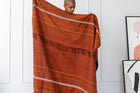 Fair Trade cotton throw with traditional Ethiopian motif