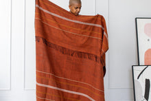 Fair Trade cotton throw with traditional Ethiopian motif