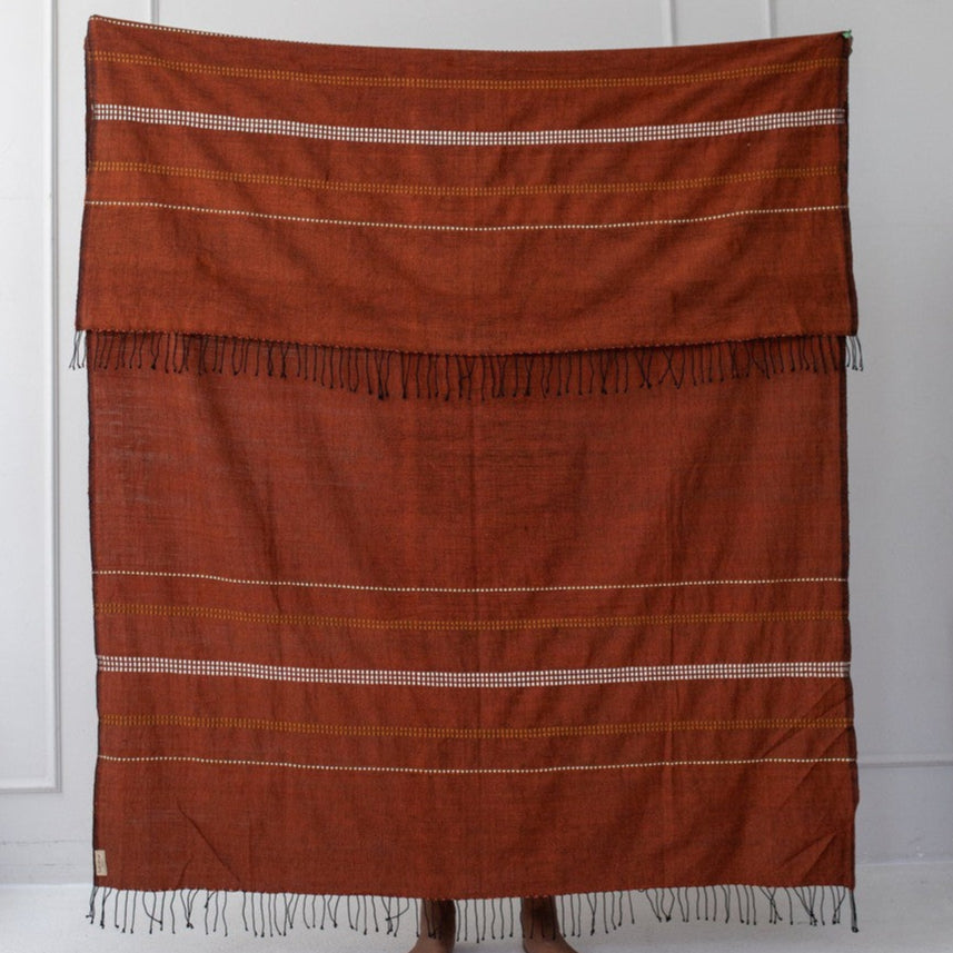 Zenach Handwoven Ethiopian Cotton Throw Blanket