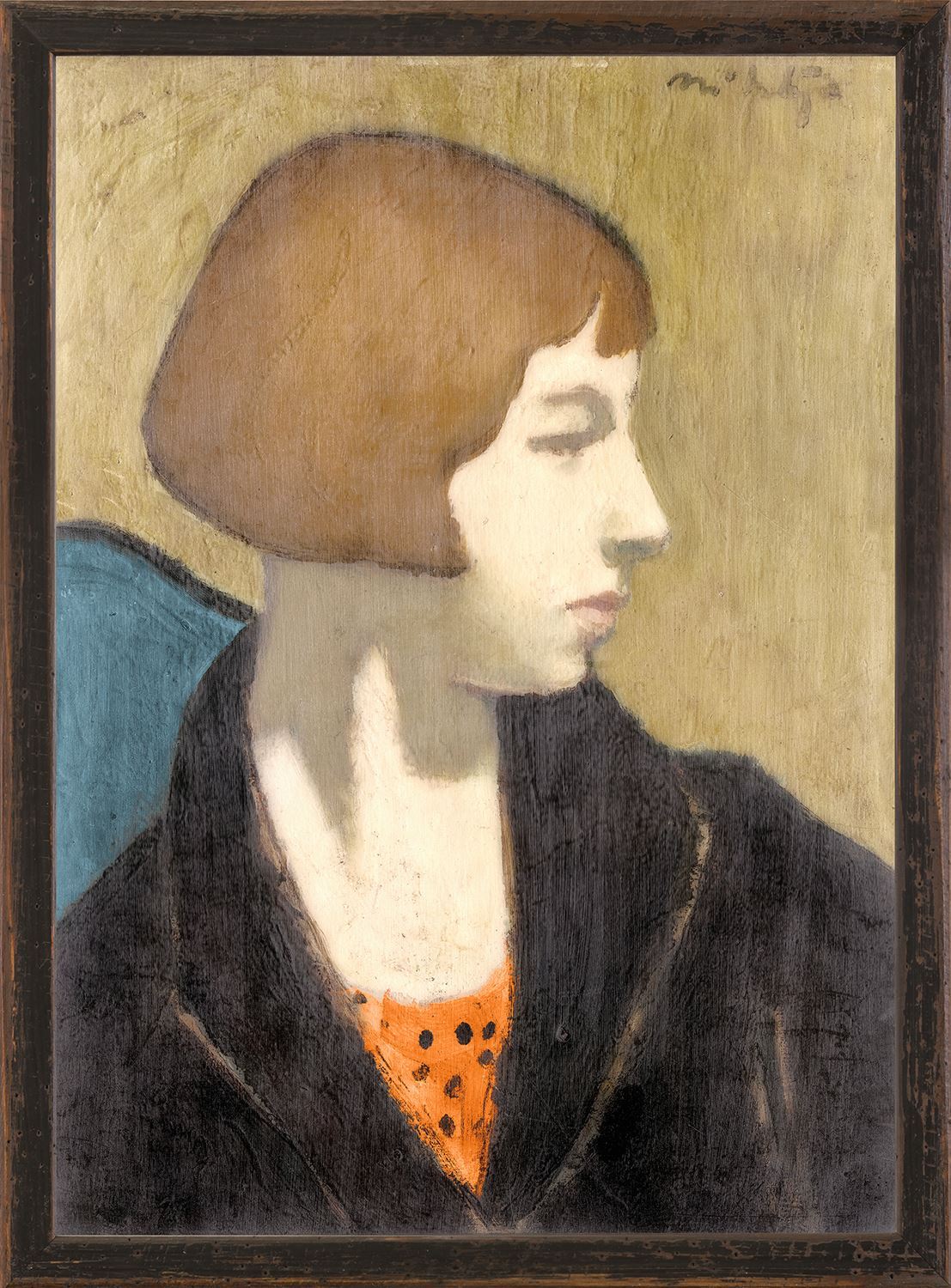 Woman in Black Jacket 1917 vintage portrait art print