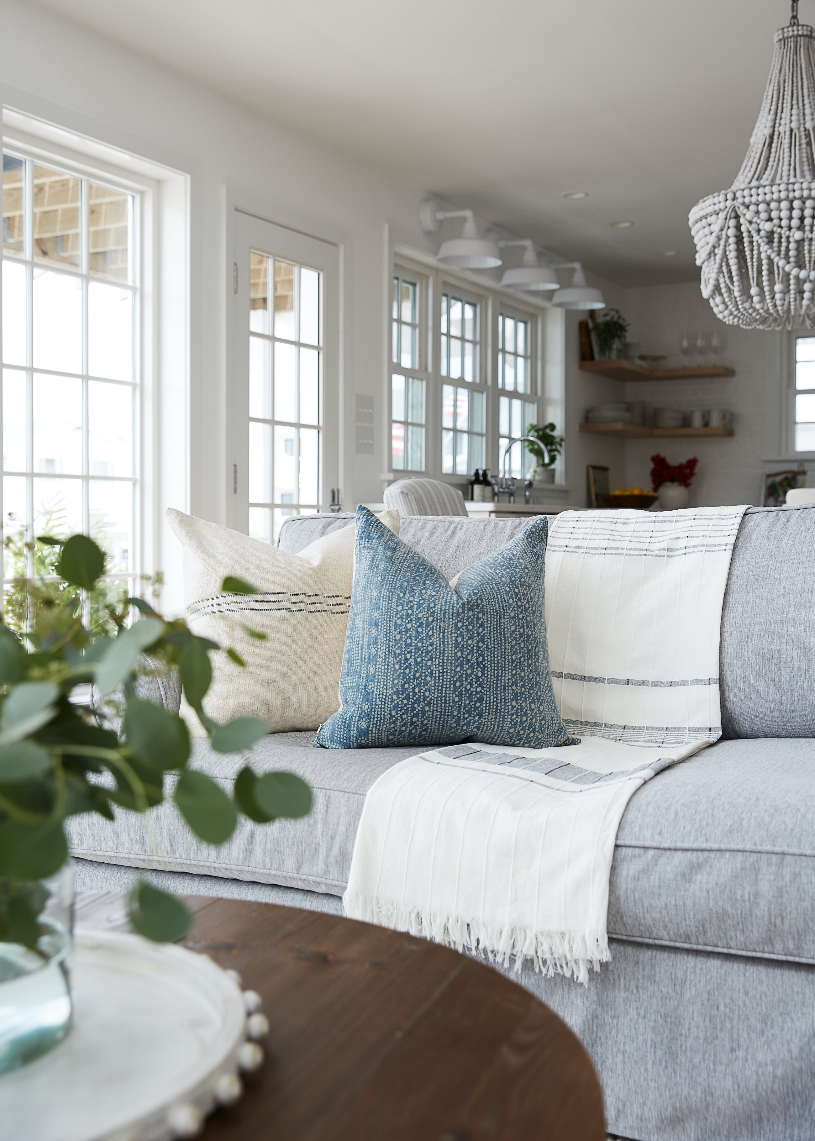 Grain Sack Stripe Minimal Pillow Cover