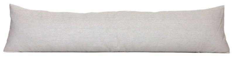 White and Beige Ticking Stripe Pillow Cover