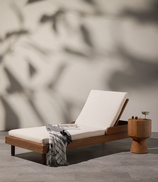 Marina Outdoor Chaise - Natural Teak