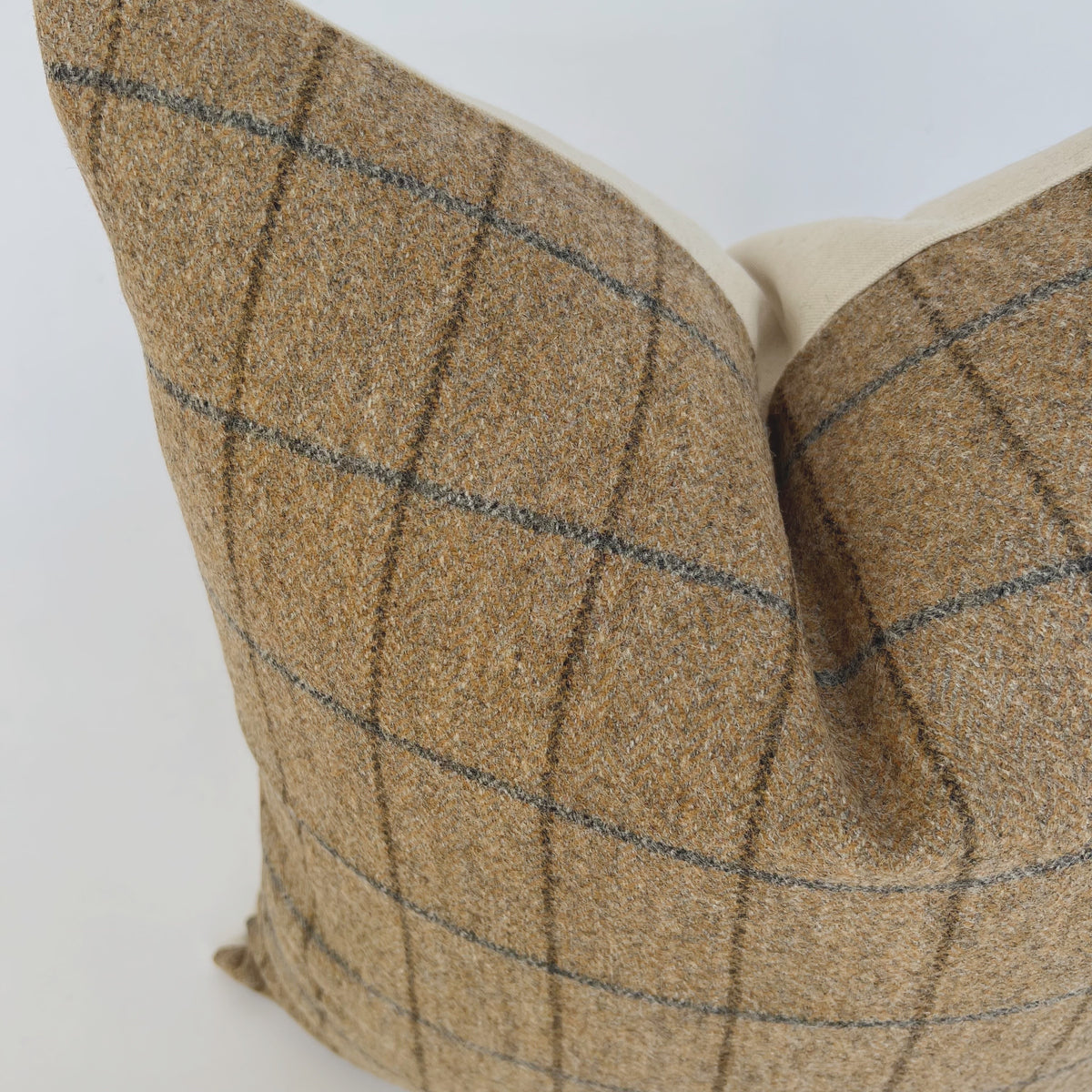 Tweed Windowpane Pillow Cover