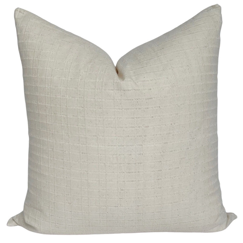 Check Chiang Mai Woven Pillow Cover | Ivory