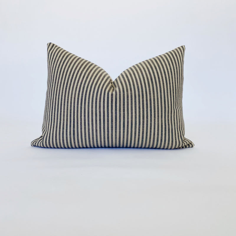 Tatton Stripe Designer Pillow | Pumice