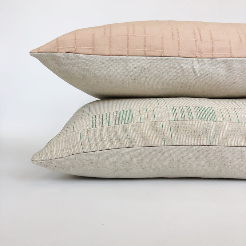Chiang Mai Beige and Green Pillow Cover