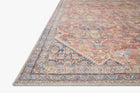 Cara Blue/Rust Rug corner view