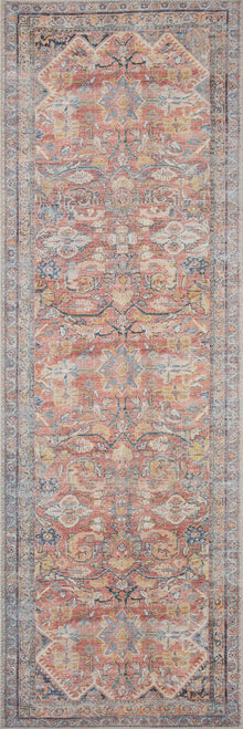 Cara Blue/Rust Rug overview