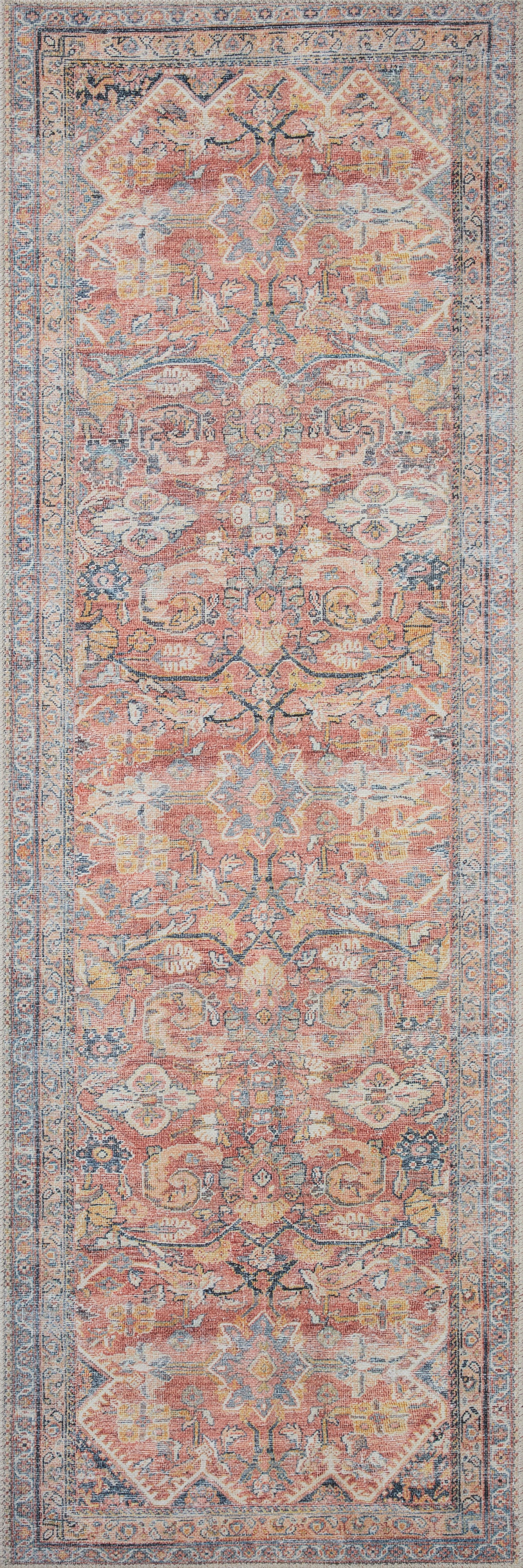 Cara Blue/Rust Rug overview