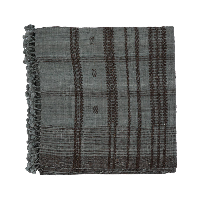 Indian Wool Throw | Storm