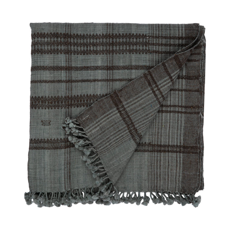 Indian Wool Throw | Storm