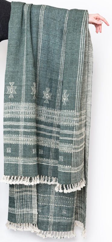 Indian Wool Throw | Slate