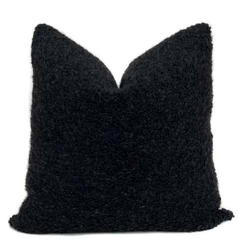 Black Alpaca Pillow Cover