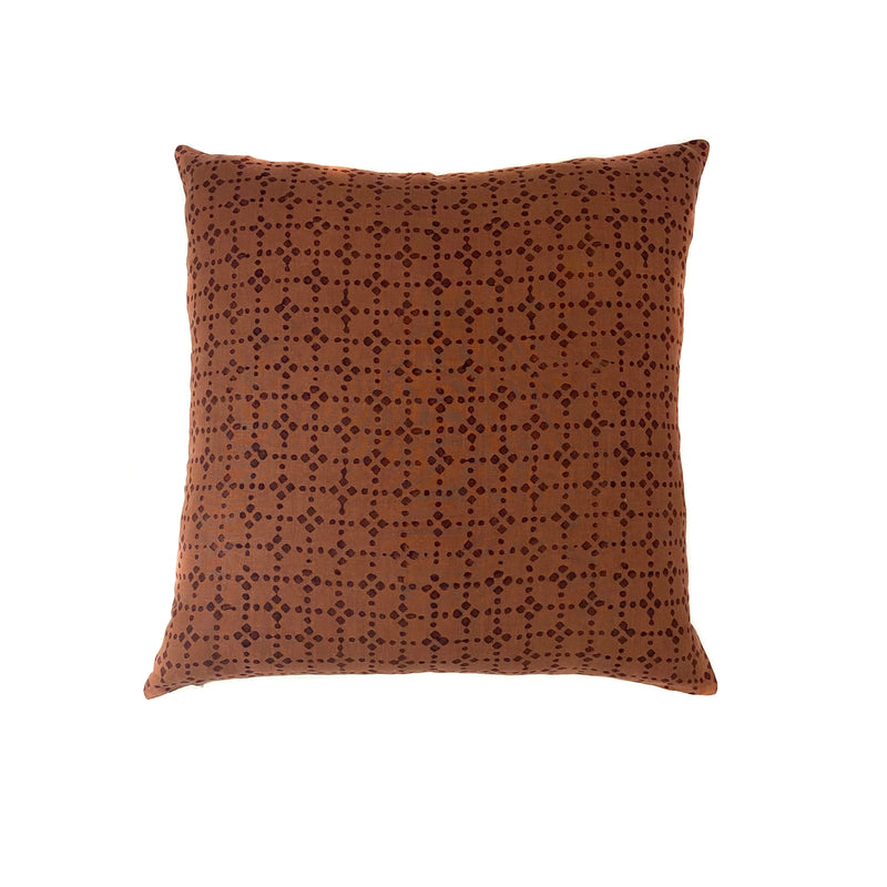 Anjoli Dot Designer Pillow Cover | Cinnamon + Brown