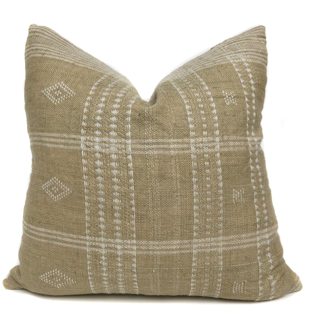 Indian Wool Pillow in Beige 