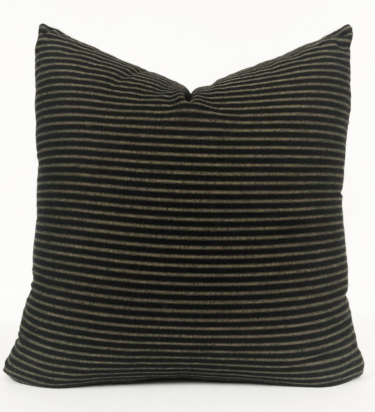 Black and Tan Stripe Pillow Cover