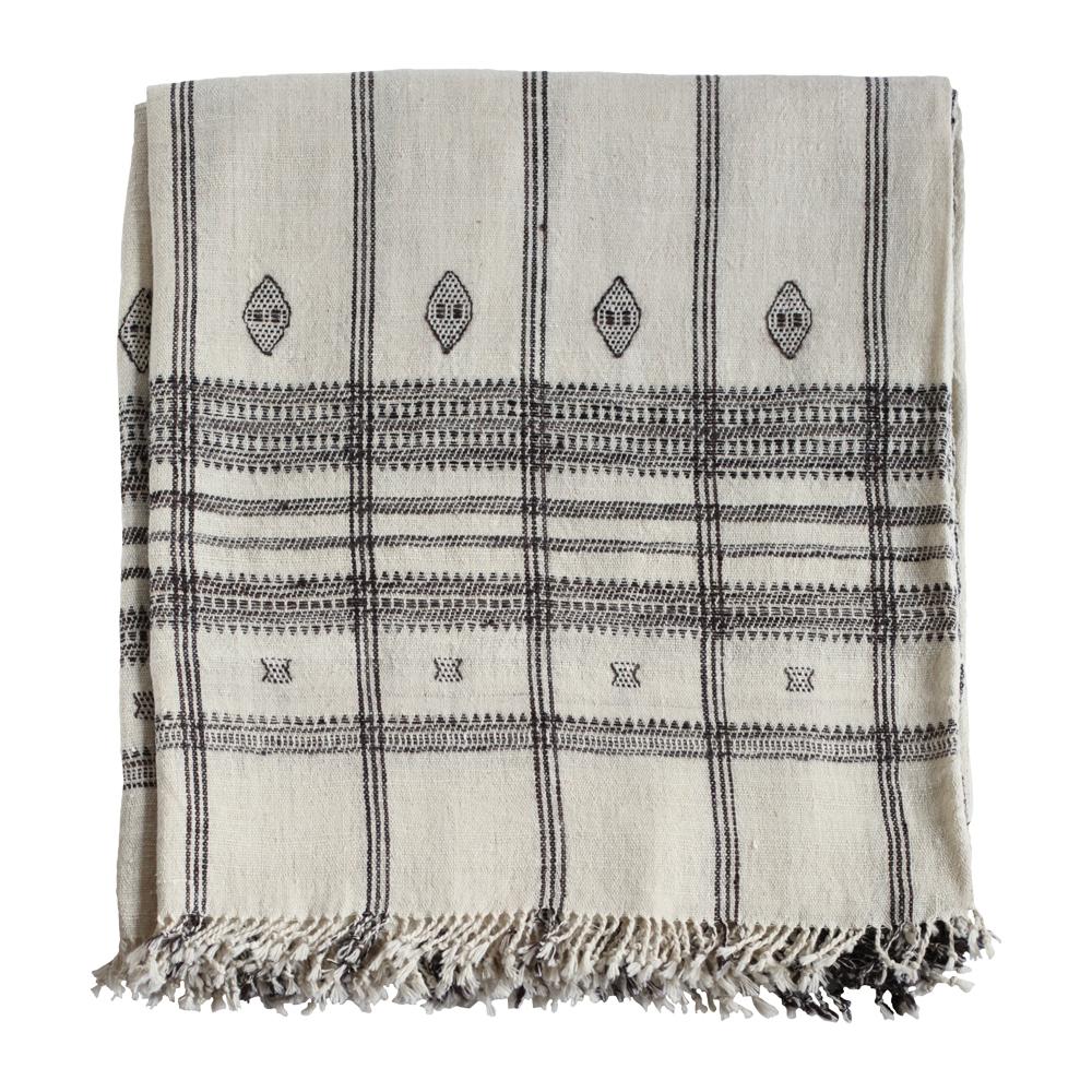 Indian Wool Throw | Cream – ONE AFFIRMATION