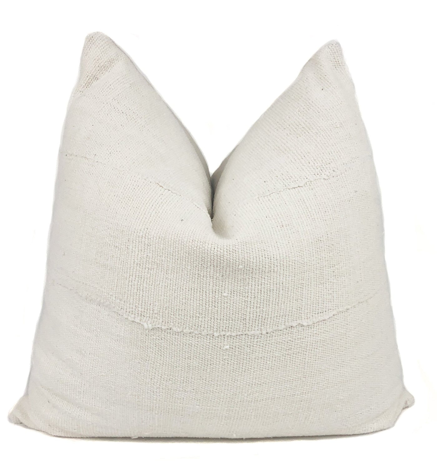 White Mud Cloth Long Lumbar Pillow | Oversized White Lumbar Pillows