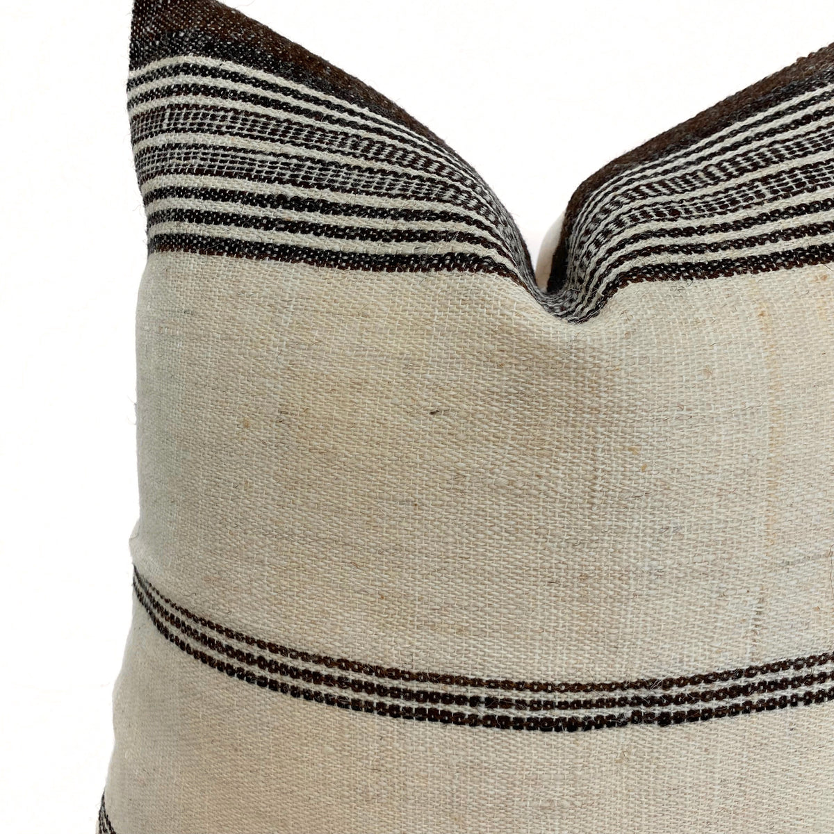 Indian Wool brown and cream stripe