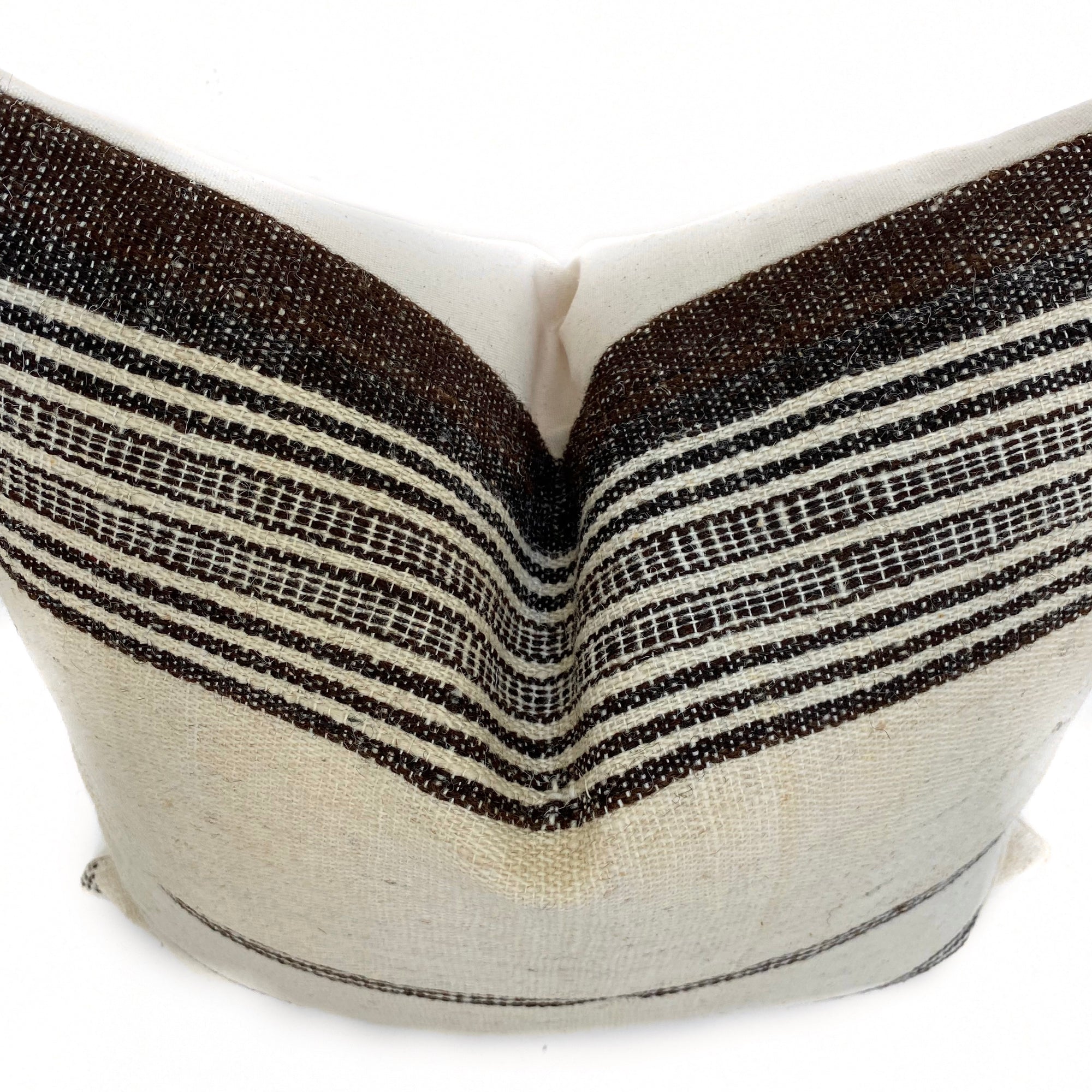 Indian Wool brown and cream stripe