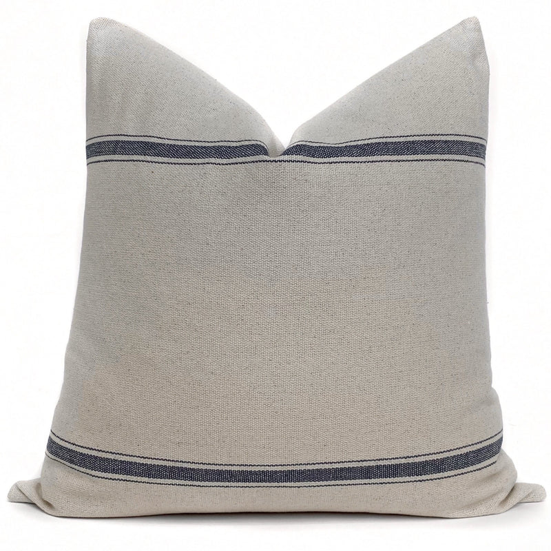 Grain Sack Wide Stripe Pillow Cover | Farmhouse Modern