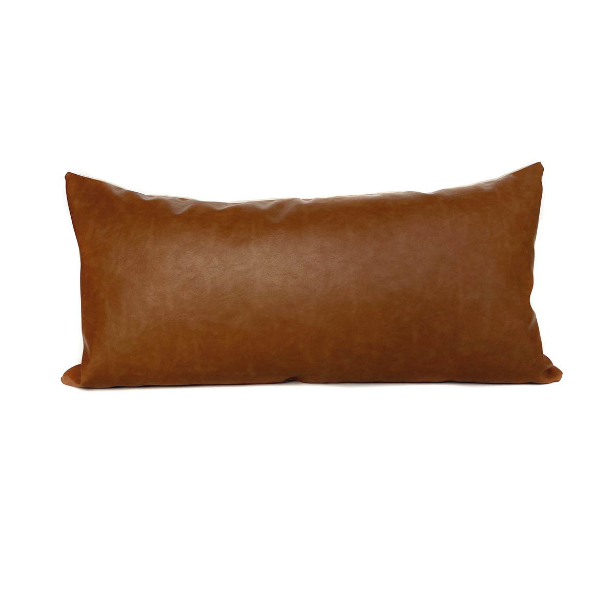 Faux Leather Pillow Cover | Cognac
