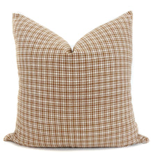 Gingham Rust and Cream Throw Pillow Cover by One Affirmation