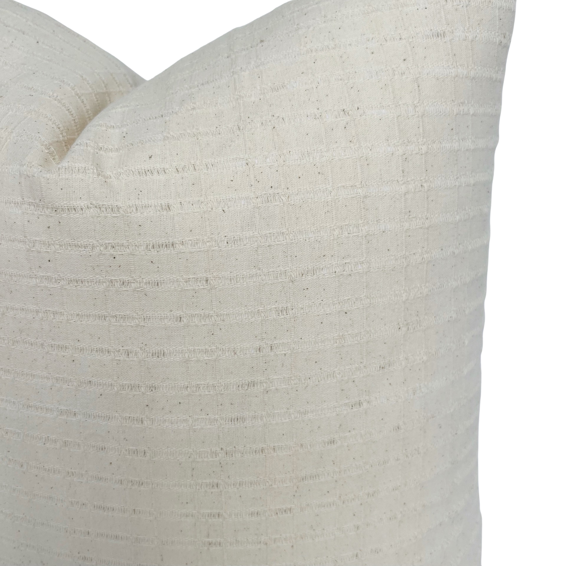 Check Chiang Mai Woven Pillow Cover | Ivory
