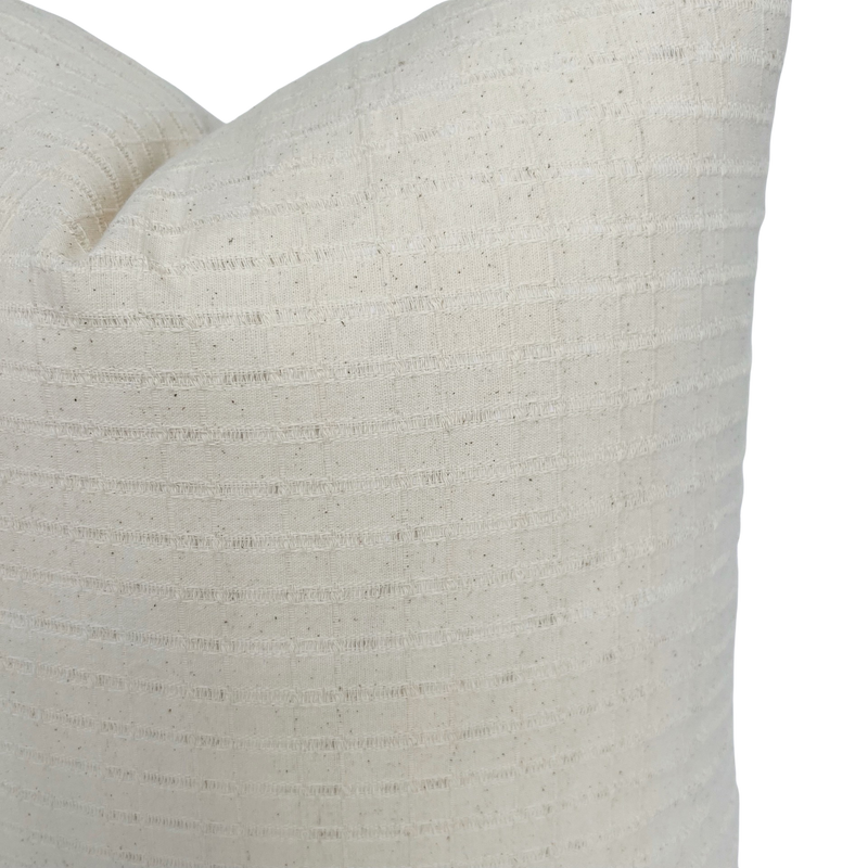 Check Chiang Mai Woven Pillow Cover | Ivory