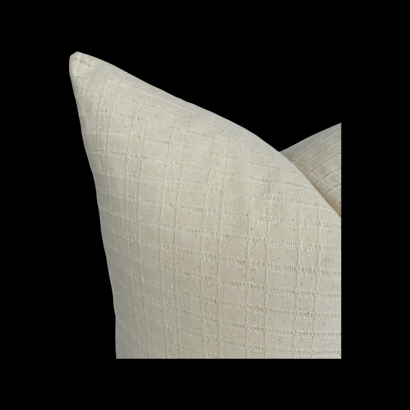 Checked Chiang Mai Woven Pillow Cover | Ivory