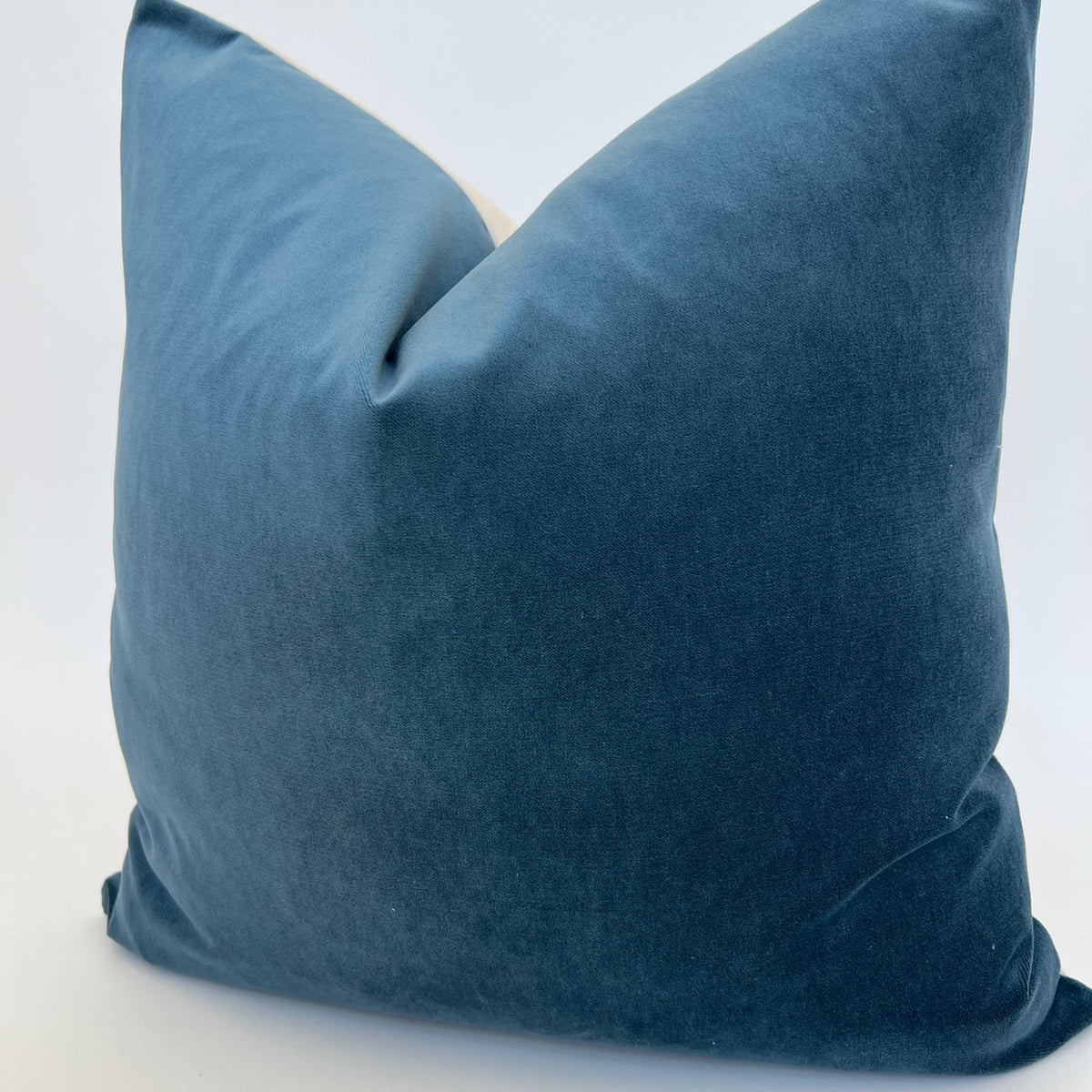 Lake Blue Indigo Velvet Pillow Cover