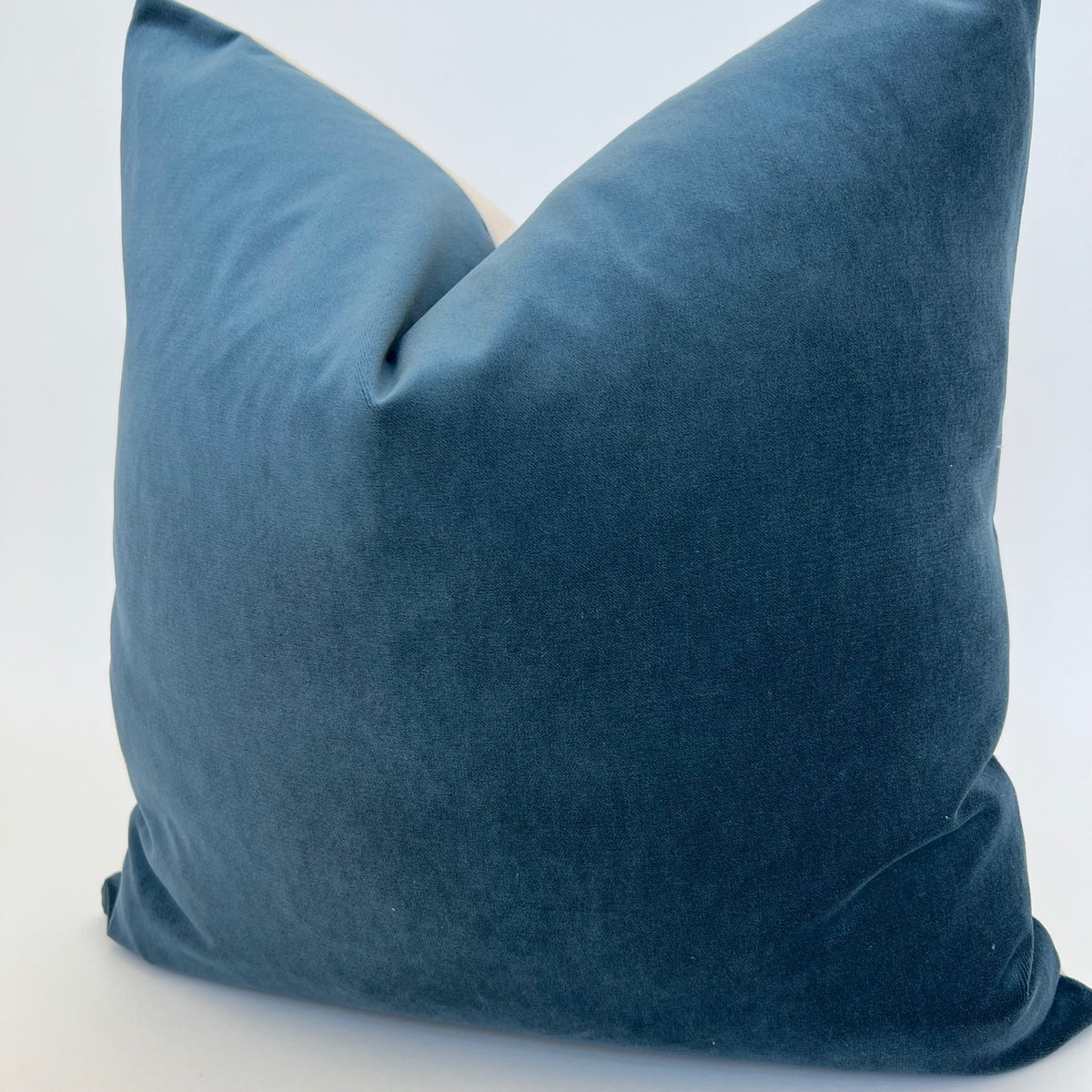 Lake Blue Indigo Velvet Pillow Cover ONE AFFIRMATION