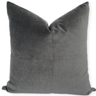 Dark Grey Velvet Pillow