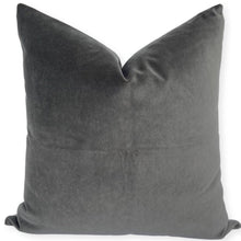 Dark Grey Velvet Pillow
