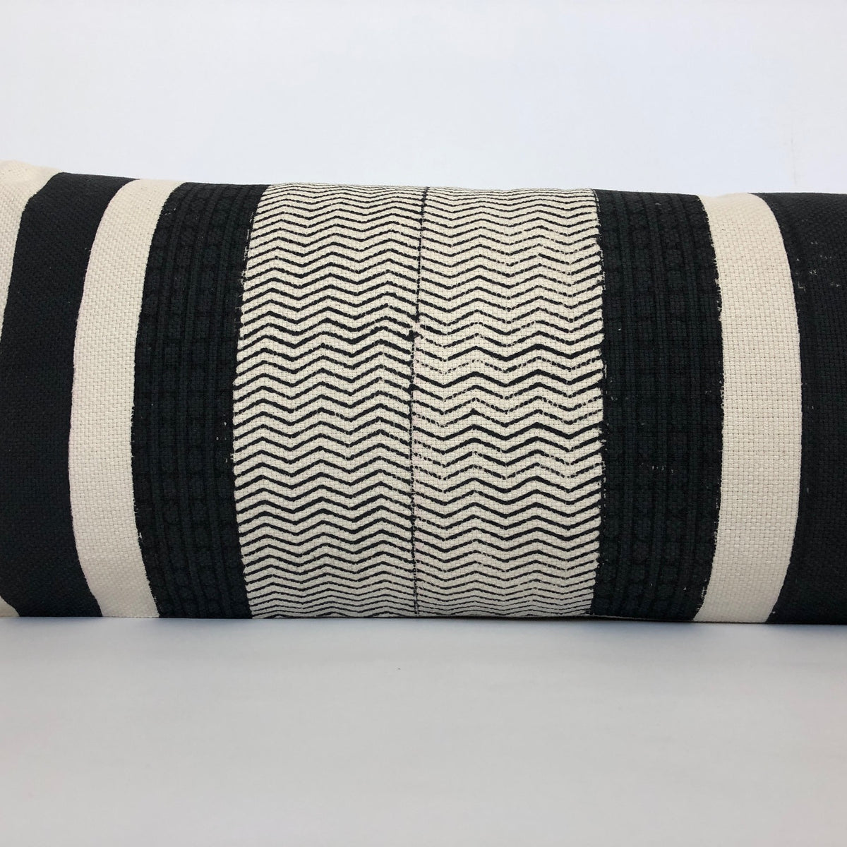 Black and Cream Stripe Pillow Cover | Designer Pillow