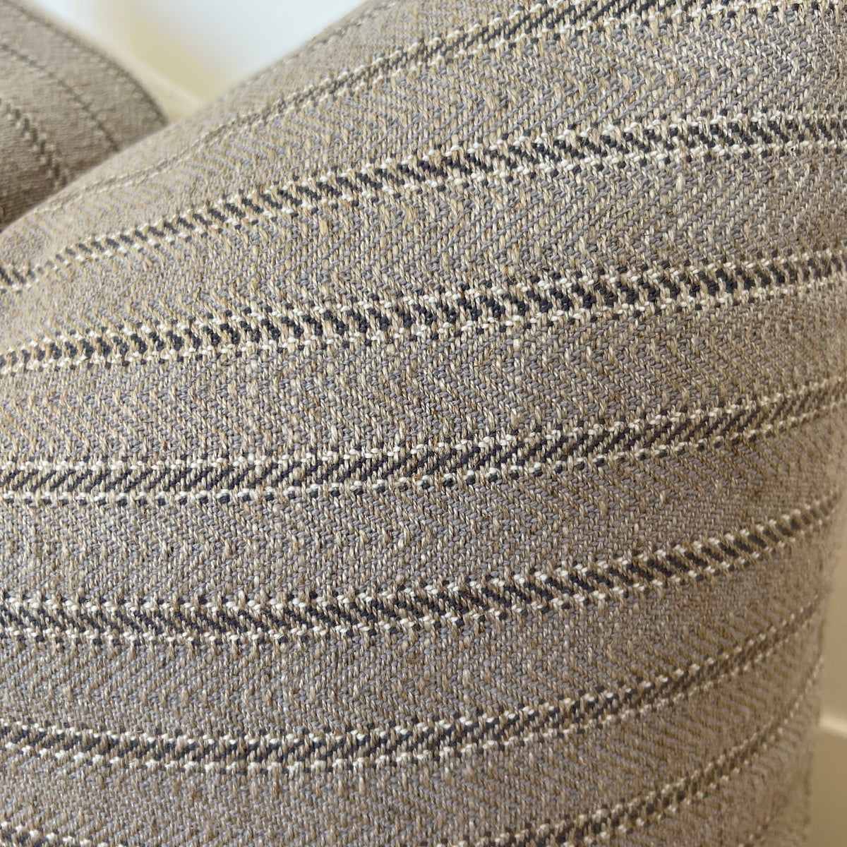 Woven Stripe Pillow Cover | Grey